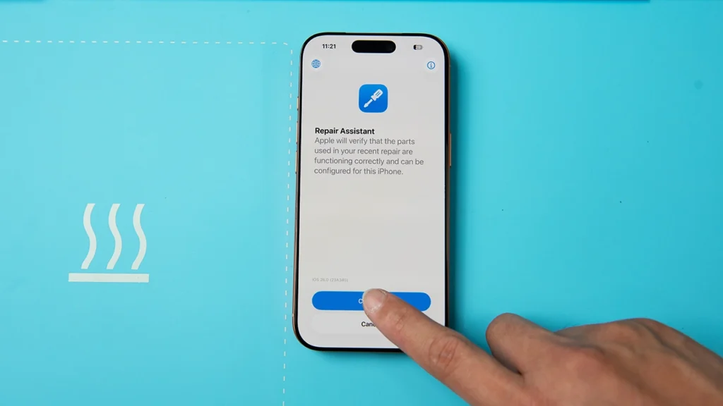Assistant de réparation de l'iphone 17 pro