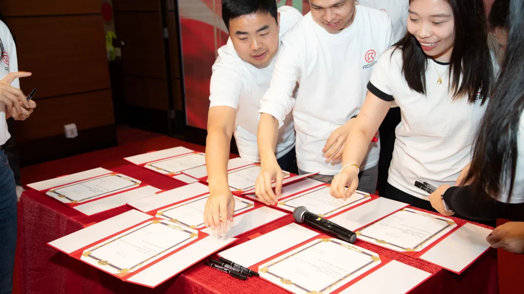 REWA Employee signing annual target